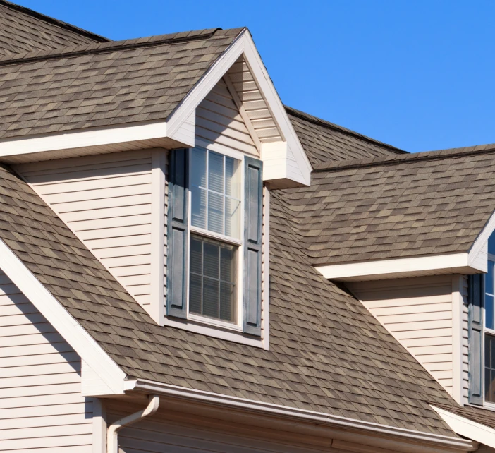 brown roof and siding residential