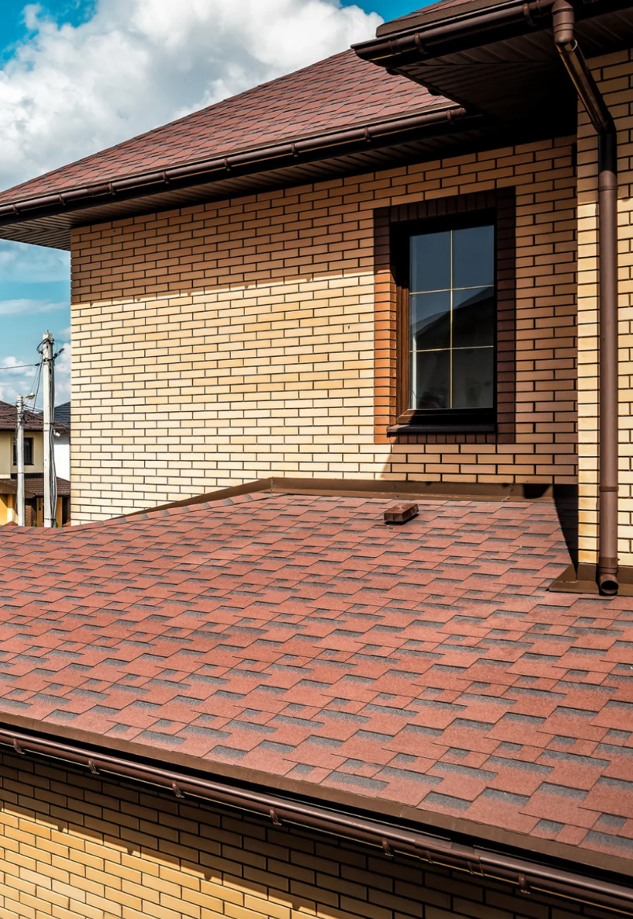 roof and siding brown